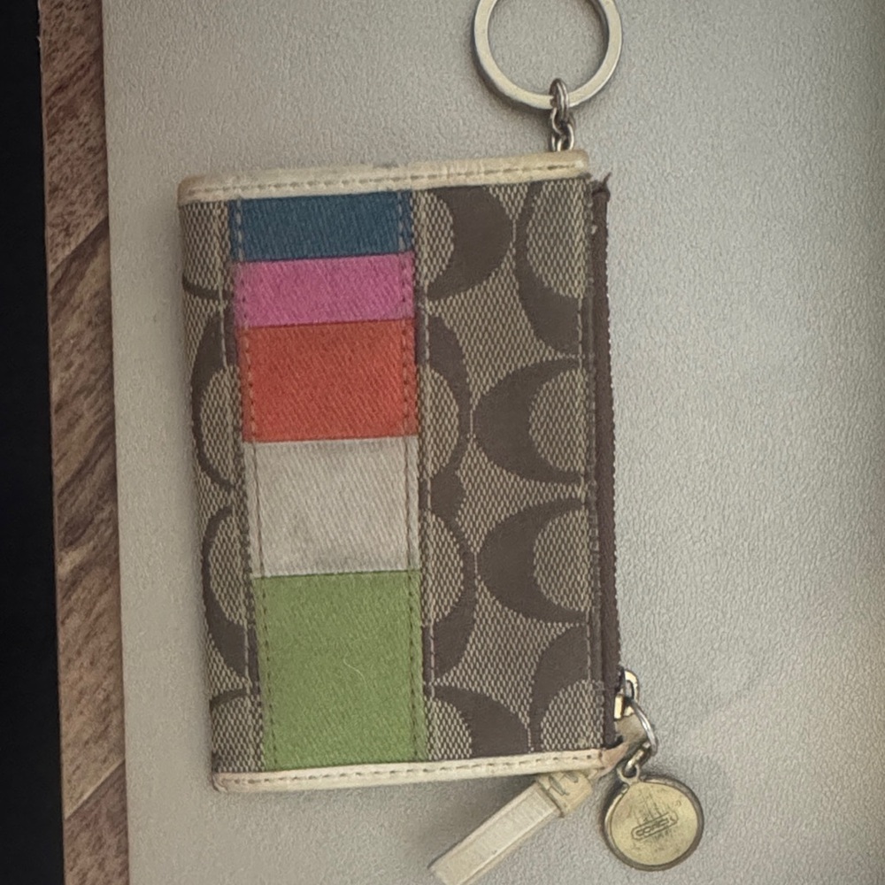 Coach Multicolor Signature Key Holder